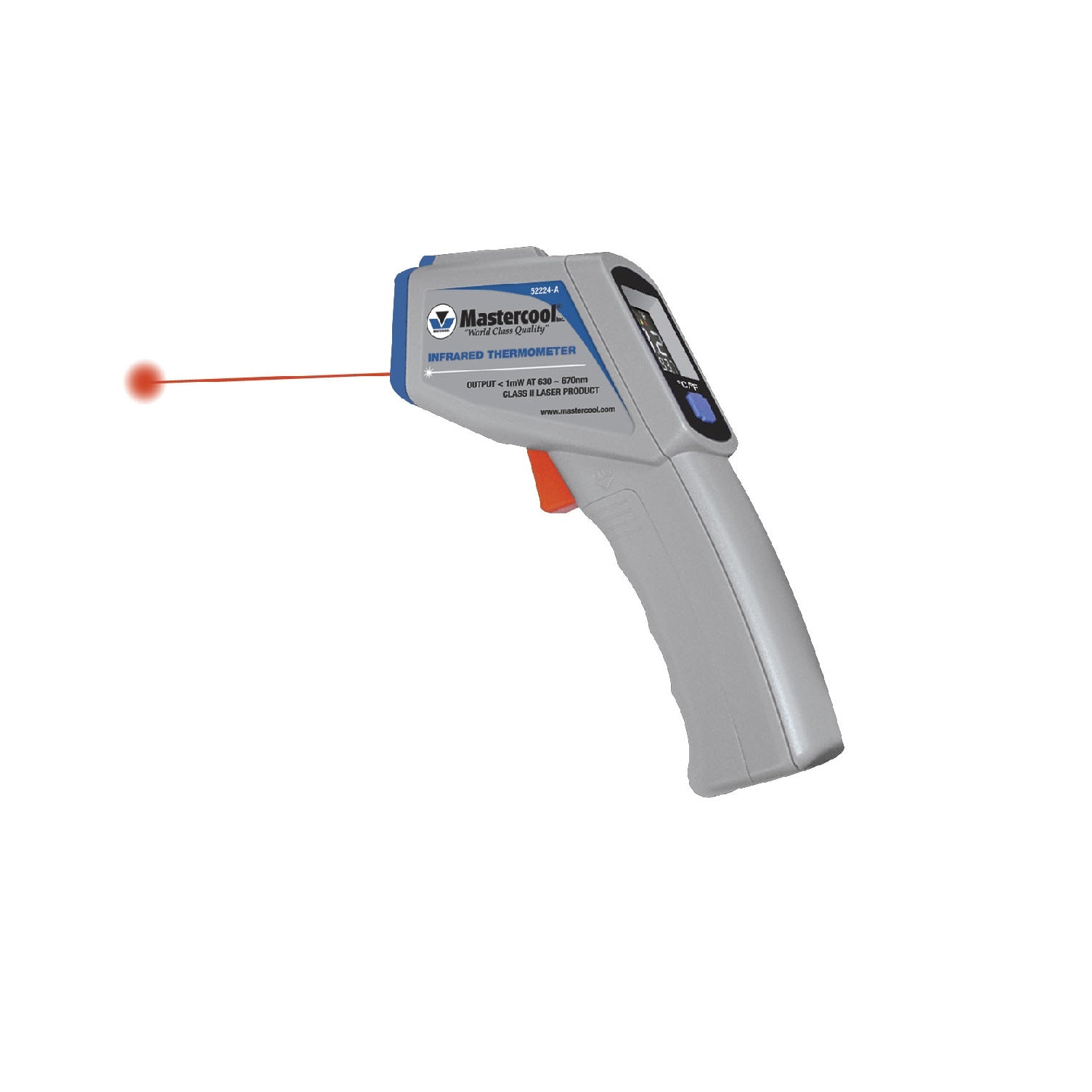 MasterCool 52224ASP Infrared Thermometer Gun - Digital Non-Contact Temperature Gun with LCD Display (-58°F to 1022°F Range) - Perfect for Cooking, HVAC, Automotive & Industrial Use