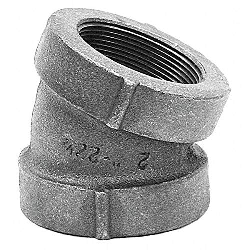 1-1/2 Inch Cast Iron 22.5 Degree Elbow Class 125 - Heavy Duty Plumbing Fitting for Water, Gas, and Sewer Lines - Perfect for Residential & Commercial Pipe Connections