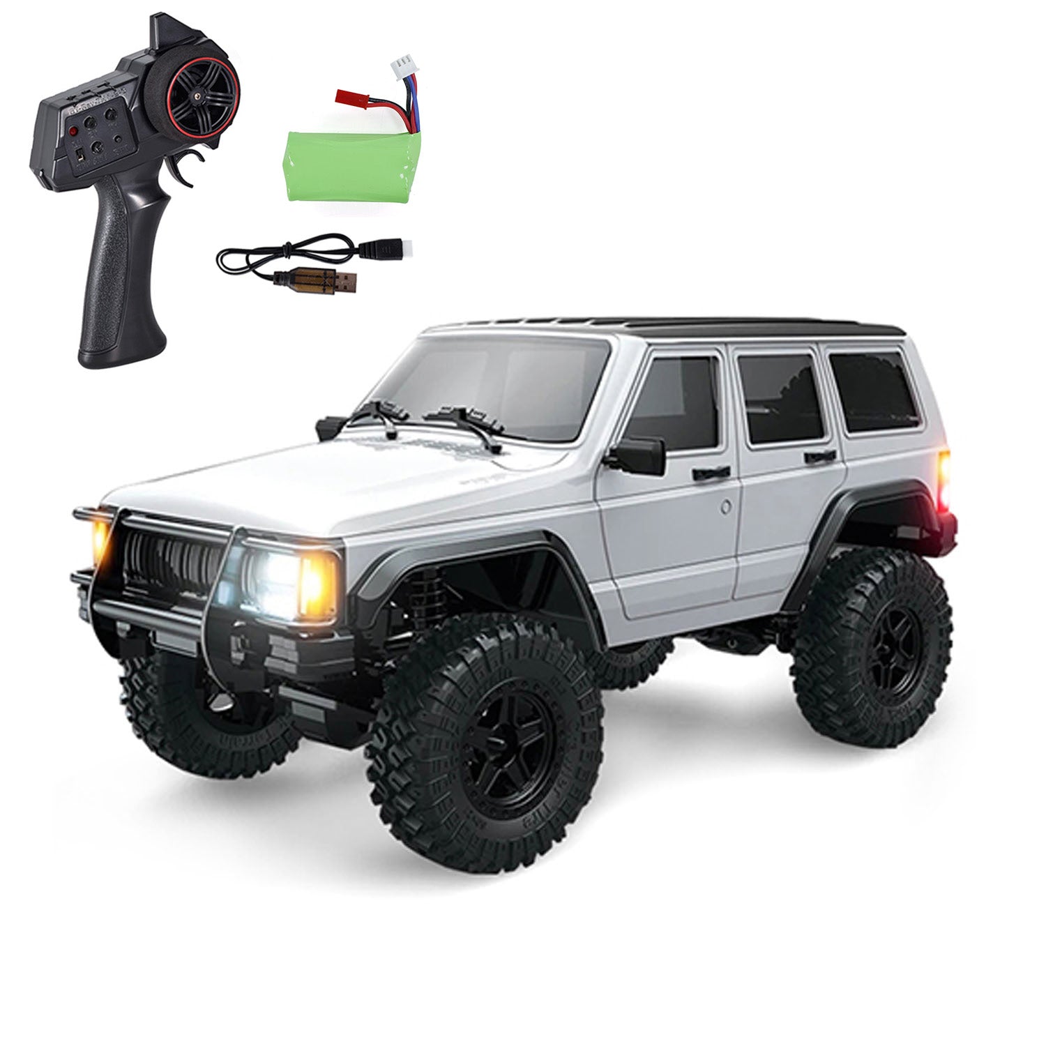 1/18 Scale 4WD Remote Control Rock Crawler - 8562 RC Off-Road Car with 3-Speed Motor, ESC, Servo & Light System - Multi-Terrain Adventure Vehicle for Kids & Adults - Perfect for Indoor & Outdoor Play, Backyard Crawling, Trail Exploration