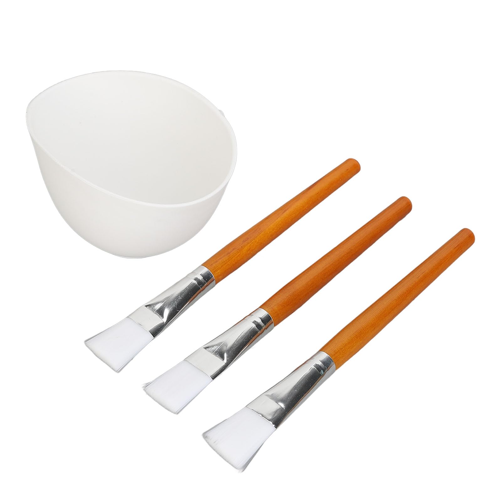 Reusable Silicone Face Mixing Bowl Set with Wooden Brush - Multifunctional Facial Mask Applicator Kit for Essential Oils & Skincare - Perfect for DIY Spa, Beauty Treatments & At-Home Facial Care