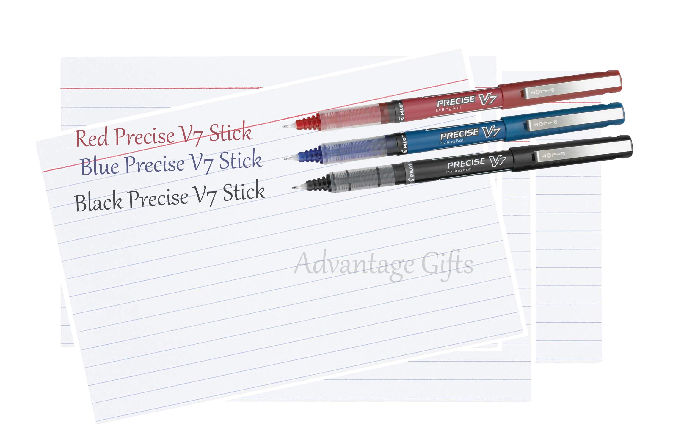V7 Precise Rolling Ball Pens - Fine Point 0.7mm - 4-Pack with Black & Blue Ink - Includes Reusable Plastic Pouch - Perfect for Office Work, School Notes, Journaling & Gift Giving