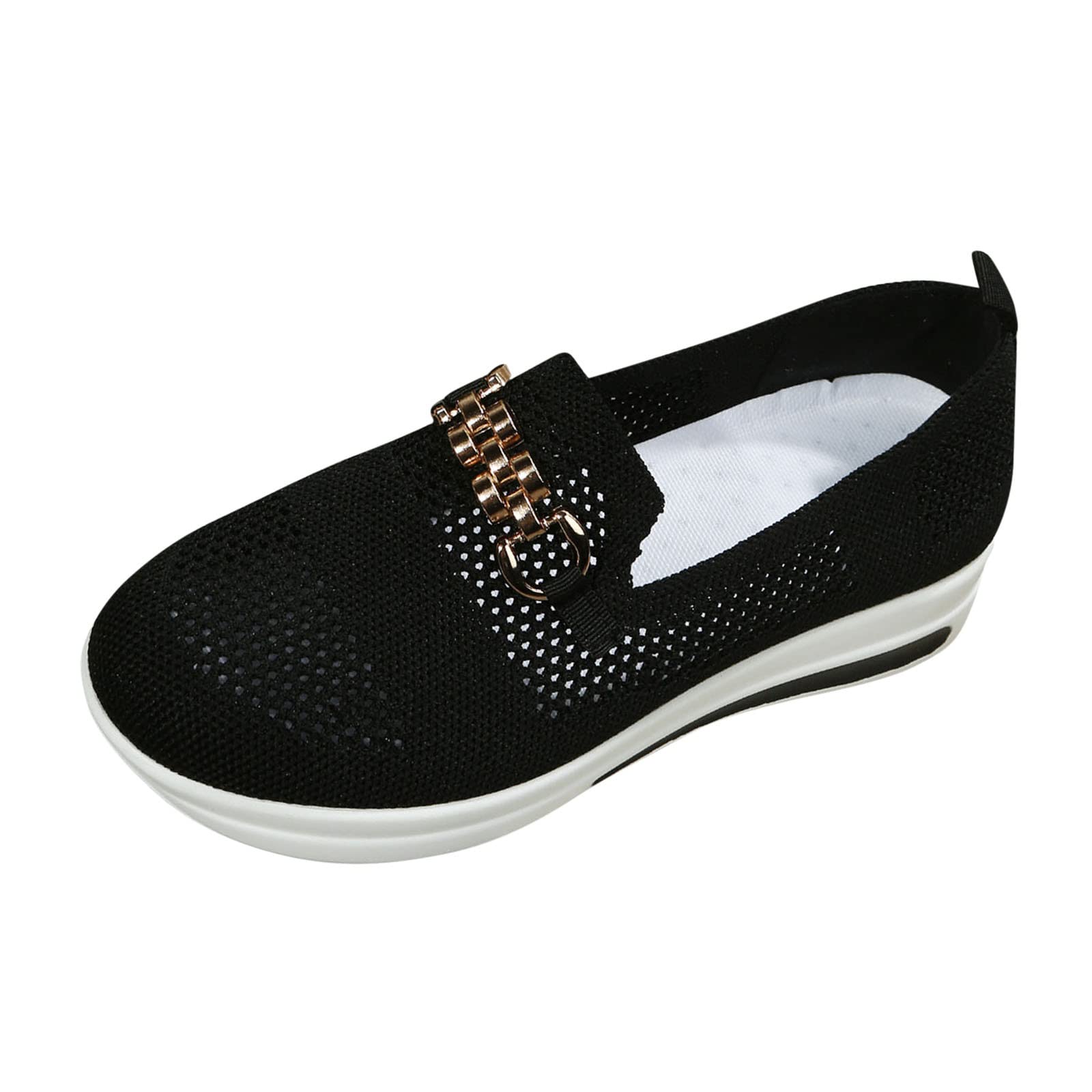 Trendy Women's Sneakers - Breathable Mesh Walking Shoes, Comfortable Slip-On Loafers & Casual Wedge Tennis Shoes for Women | Perfect for Workouts, Walking, Travel & Everyday Wear