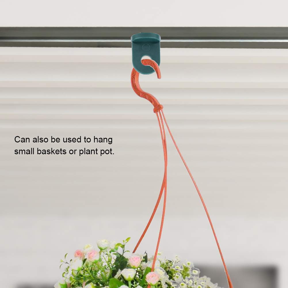 50 PCS Plastic Greenhouse Hooks - Heavy Duty Plant Flower Hangers, Hanging Clips for Greenhouse, Garden, and Indoor Plants (Green) - Perfect for Organizing Vines, Tomatoes, and Hanging Baskets