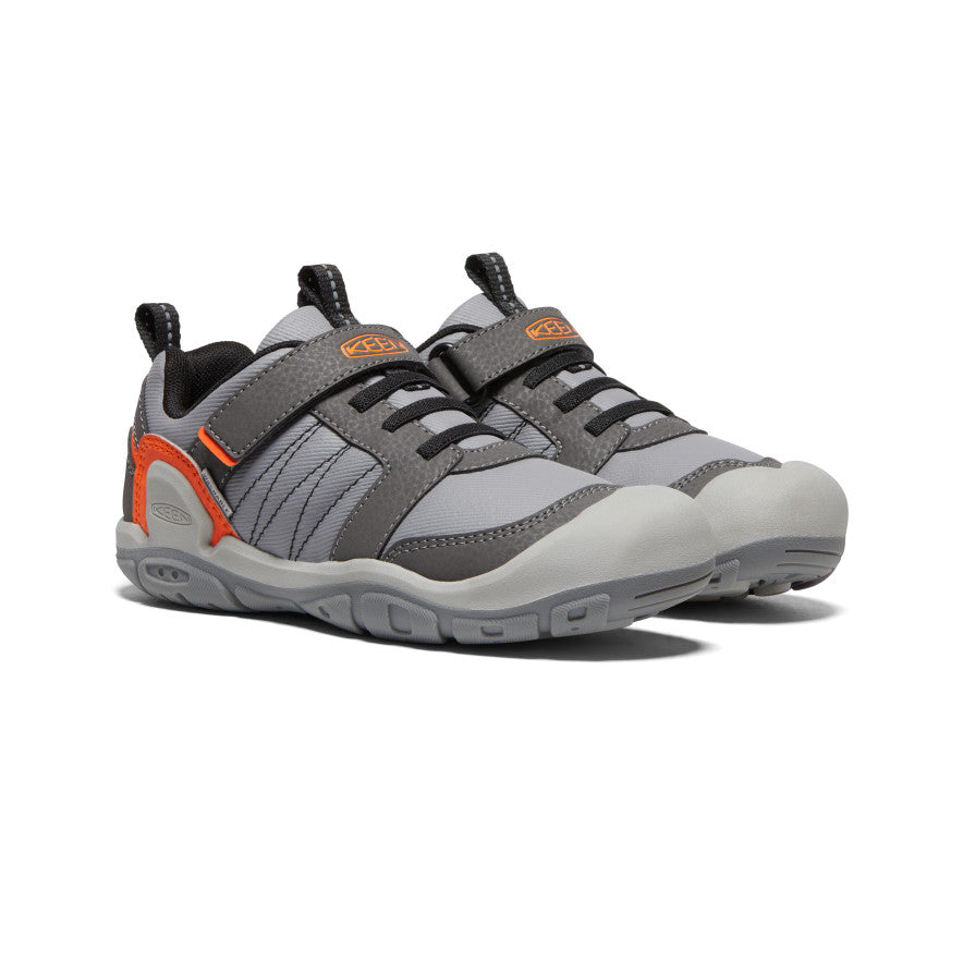Big Kids' Knotch Peak Sneakers - Magnet/Safety Orange | Comfortable Athletic Shoes for Boys & Girls | Perfect for Running, School & Outdoor Play