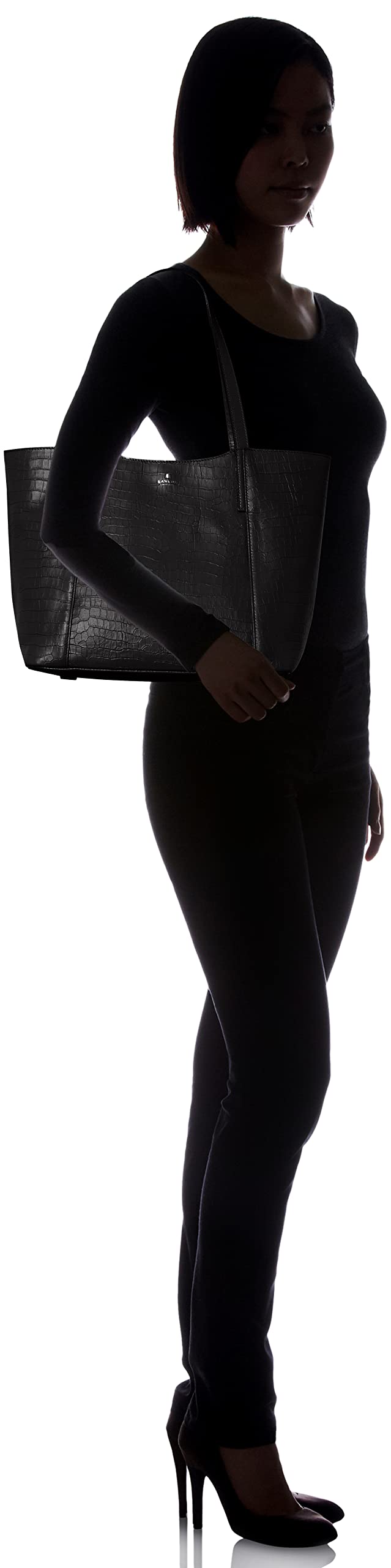 Lanvin Collection 60-6102 Women's Leather Tote Bag - Black, Stylish Designer Handbag for Work, Travel & Everyday Use