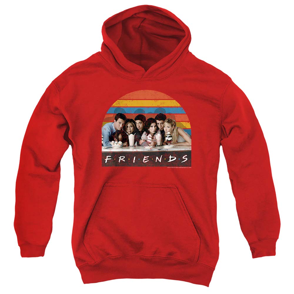 Trevco Friends Soda Fountain Unisex Youth Pullover Hoodie - Soft Cotton Hooded Sweatshirt for Boys & Girls - Perfect for School, Casual Wear & Fan Merchandise