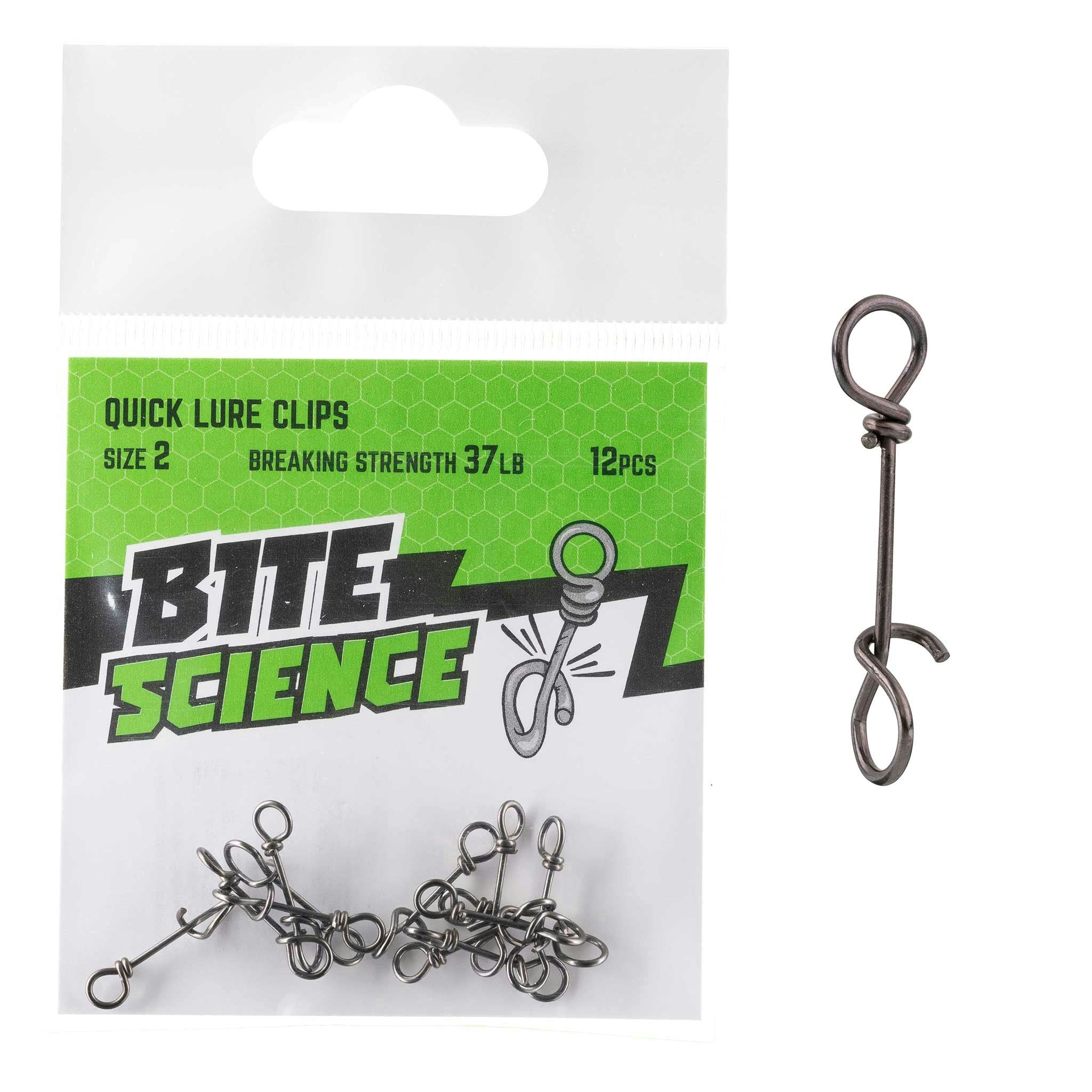 Bite Science Quick Lure Clips - Premium Fishing Accessories for Saltwater & Freshwater Anglers - Perfect for Bass, Trout, and Walleye Fishing Adventures