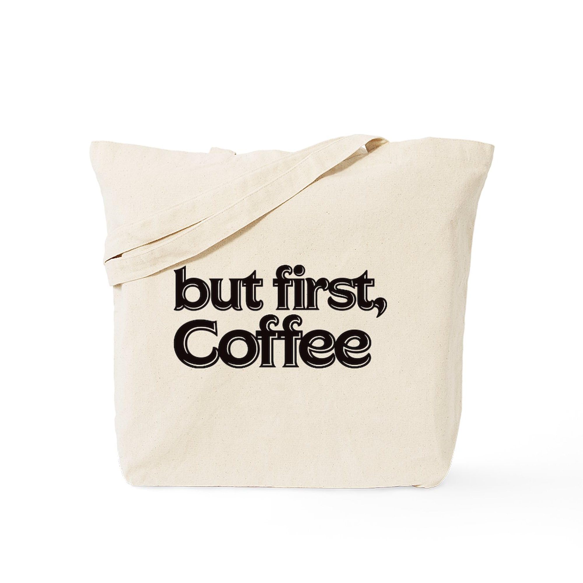 Reusable Natural Canvas Coffee Tote Bag - Eco-Friendly Grocery Shopping Bag & Gift for Coffee Lovers | Perfect for Farmers Market, Beach Trips & Daily Errands