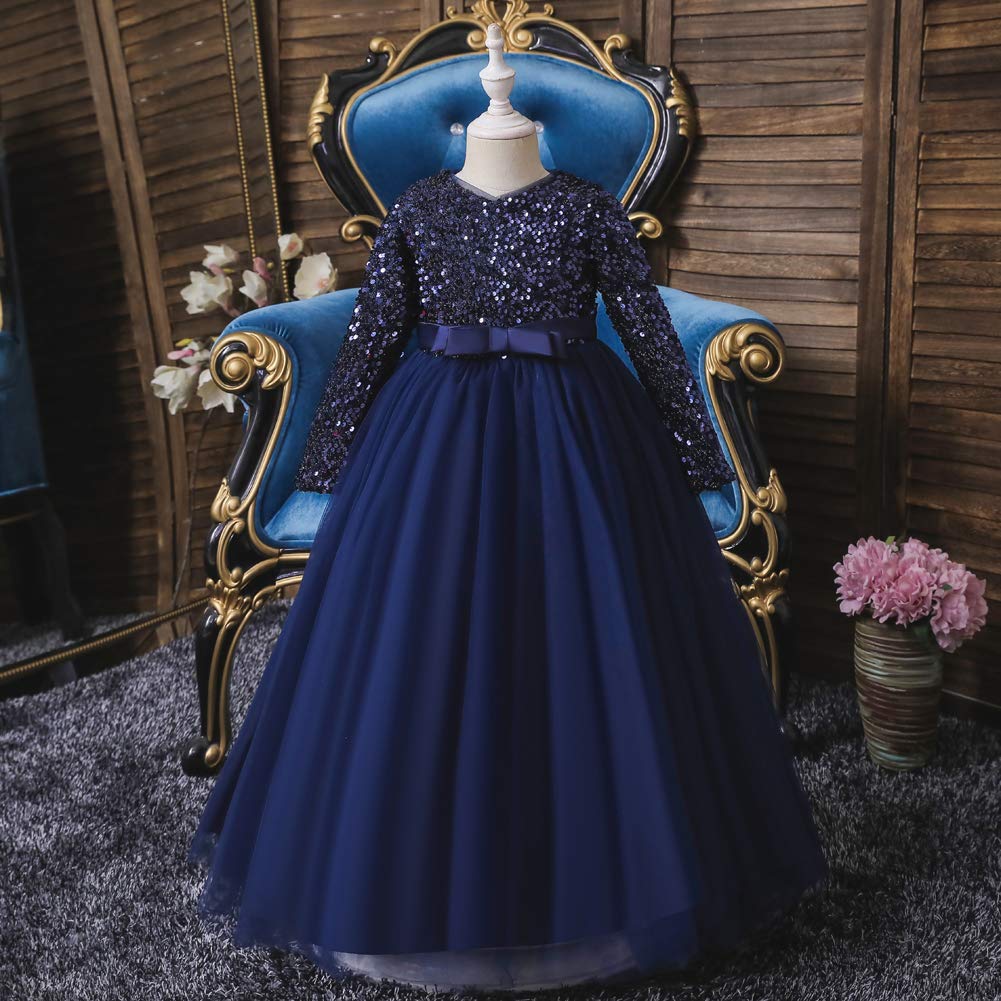 Royal Palace Lace Gothic Victorian Gown for Girls - Long Sleeve Princess Dance Dress for Party, Wedding, Pageant & Masquerade Ball | Elegant Fancy Costume for Halloween, Cosplay & Special Occasions
