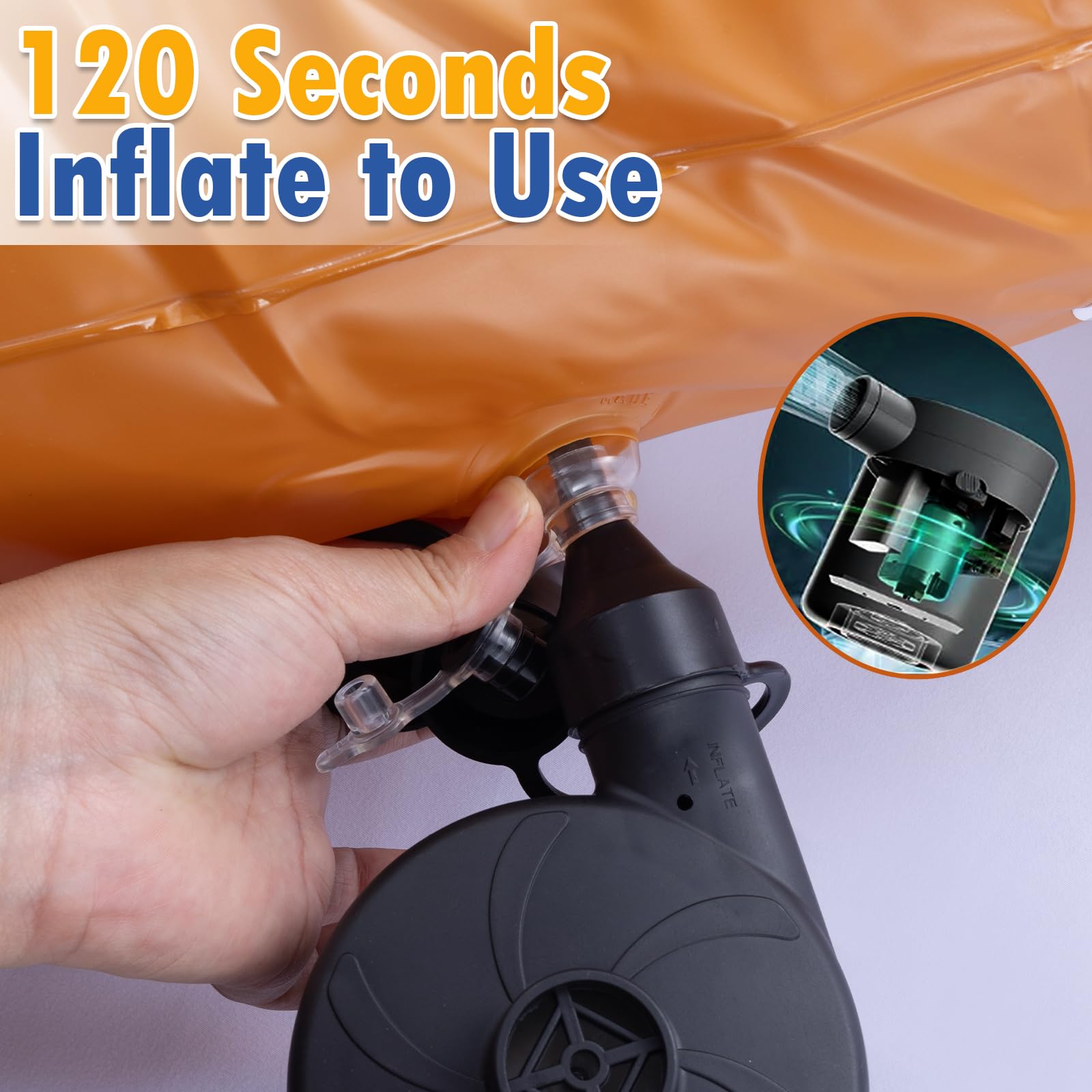 Inflatable Toddler Travel Bed with Safety Bumpers - Portable Kids Air Mattress with Electric Pump for Camping, Sleepovers & Home Use | Waterproof & Lightweight for Easy Travel