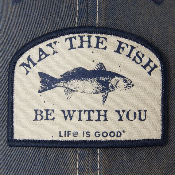 Unisex Adult 'Fish Be With You' Vintage Mesh Baseball Cap - Perfect for Fishing, Outdoor Adventures & Casual Wear