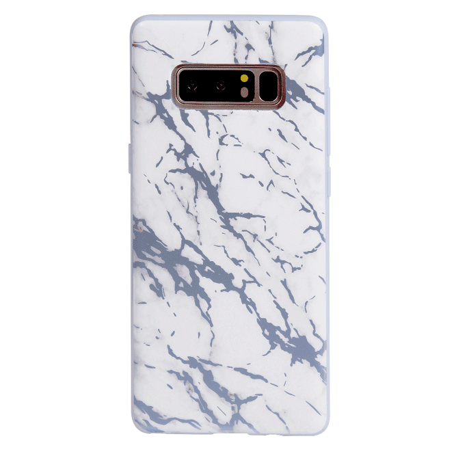 Premium White Marble & Blue Chrome Samsung Galaxy Phone Case - Durable Protection for Galaxy S21/S22/S23, Slim Fit with Shock Absorption - Perfect for Work, Travel & Everyday Use