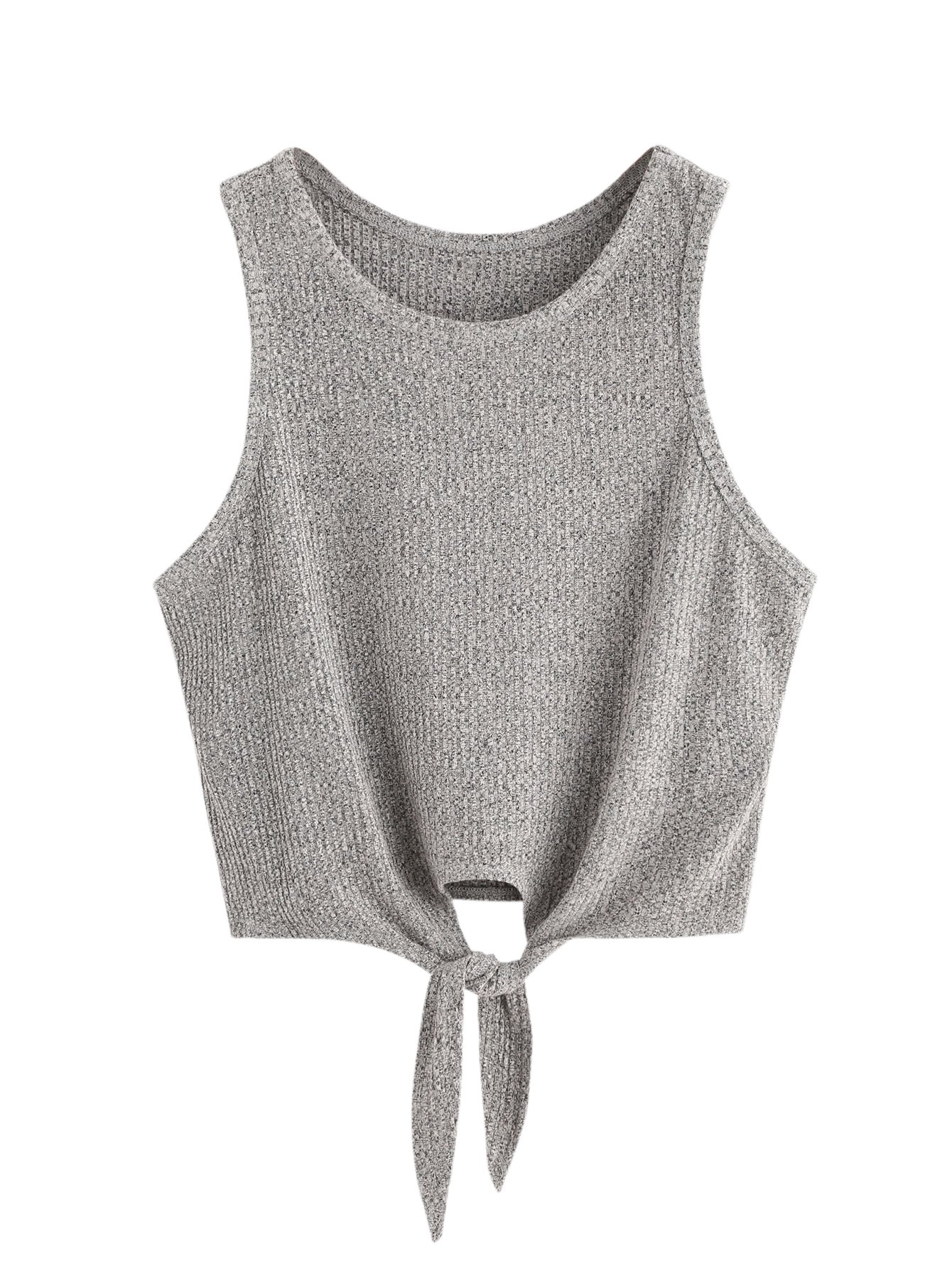 SweatyRocks Women's Ribbed Crop Top Vest - Sexy Summer Tank Top for Casual Wear, Gym, and Beach Outfits