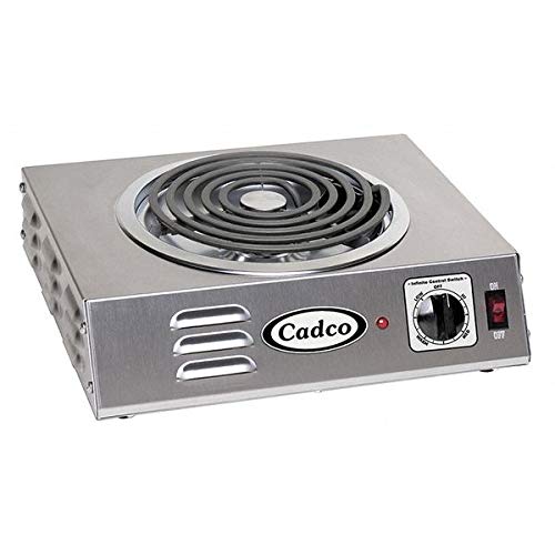 Cadco High-Power Single Burner Hot Plate with Tubular Heating Element - Perfect for Cooking, Lab Use & Food Service Applications