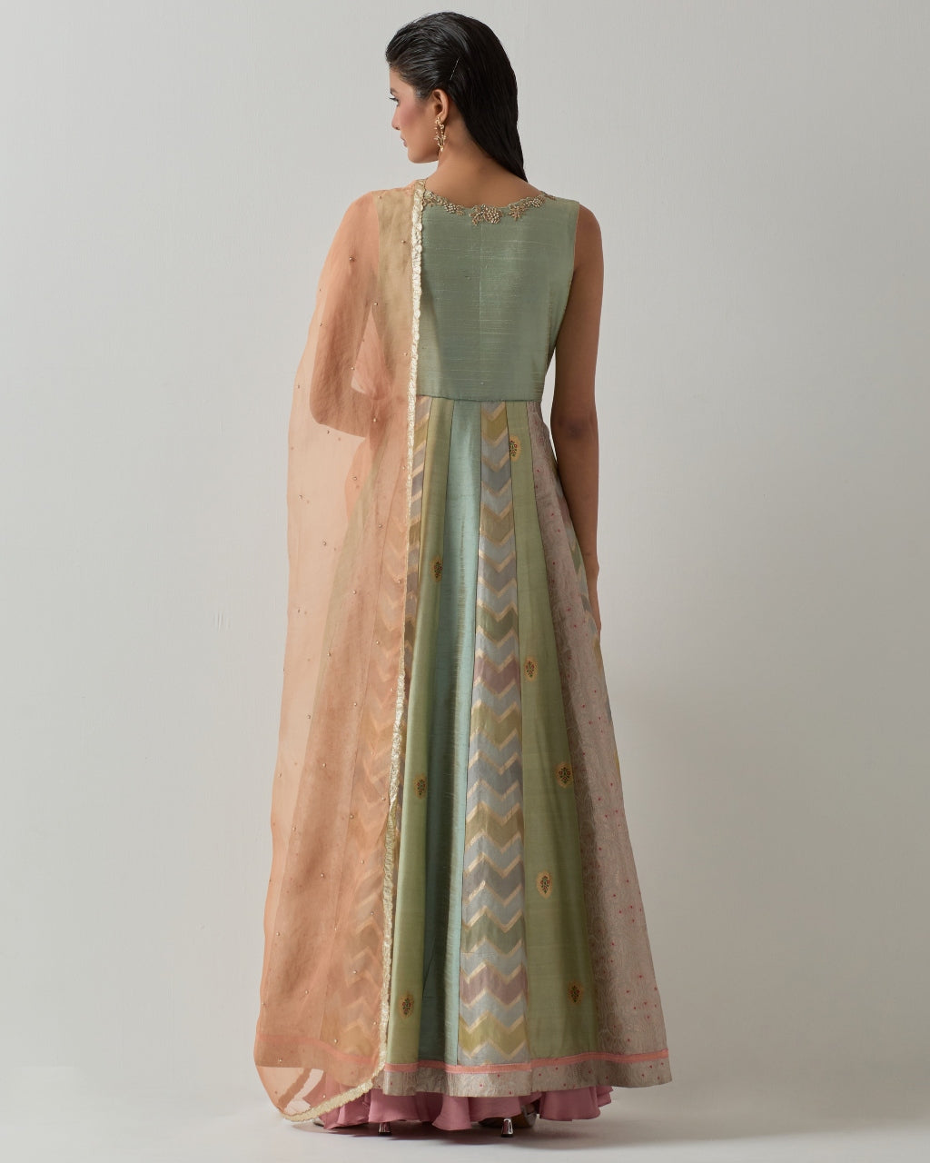 Stylish Aqua Blue Anarkali Jacket Set for Women - Elegant Ethnic Outfit for Parties, Weddings & Festive Occasions
