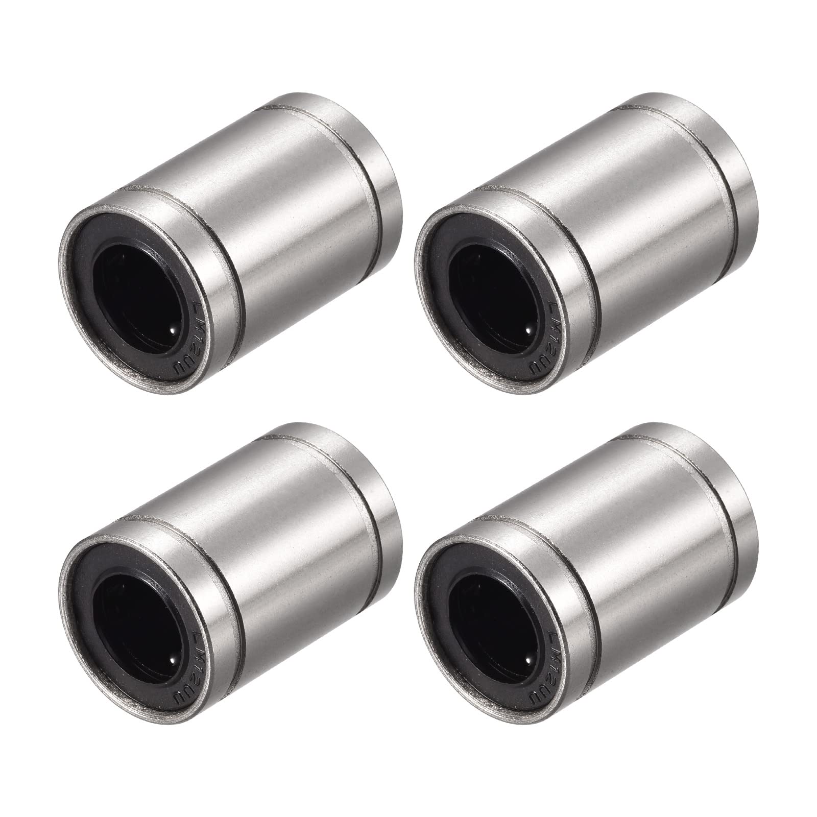 DMiotech 4 Pack LM12UU 12mmx21mmx30mm Linear Ball Bearings Bushing - High Precision for 3D Printers, CNC Machines, and DIY Robotics Projects