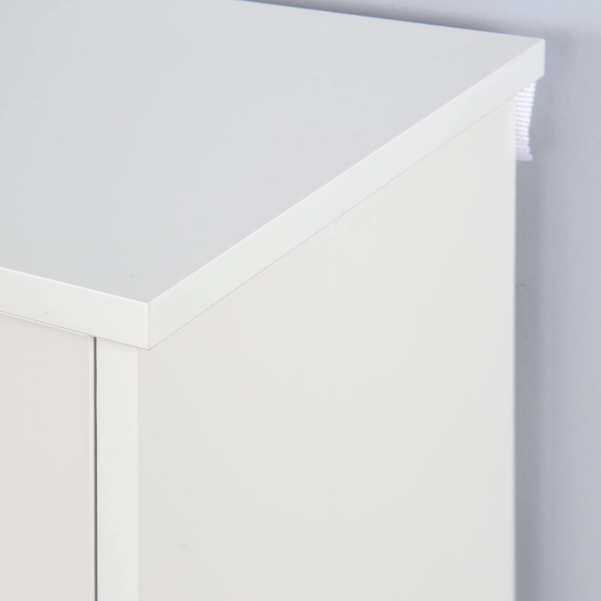 White Wooden Shoe Storage Cabinet with 3 Flip Doors - 20.94x9.45x43.11 Inch Entryway Organizer for Hallway, Bedroom & Closet - Space Saving Shoe Rack for Home & Apartment Organization
