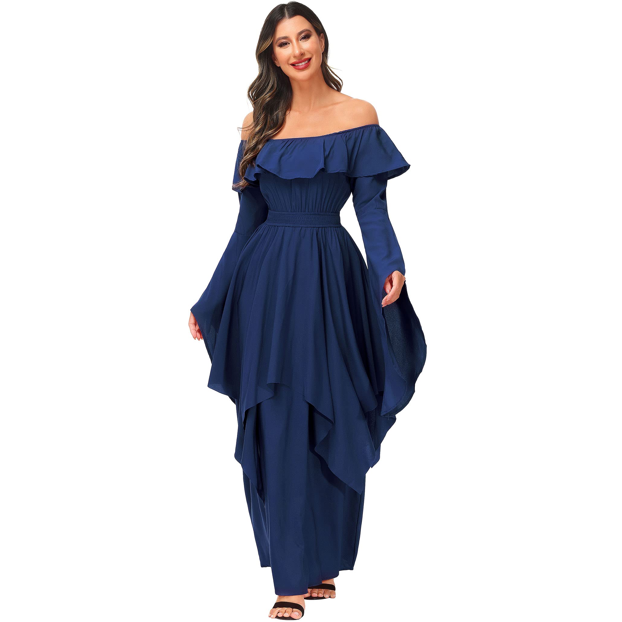 Parlsdy Renaissance Dress for Women - Pirate Peasant Medieval Costume | Historical Reenactment, Halloween, Cosplay & Themed Parties