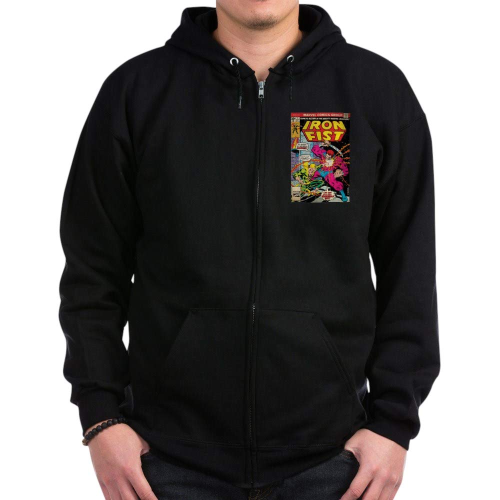 Iron Fist Comic Zip Hoodie for Men & Women - Dark Marvel Superhero Hooded Sweatshirt | Casual Wear, Cosplay, Gift for Comic Fans
