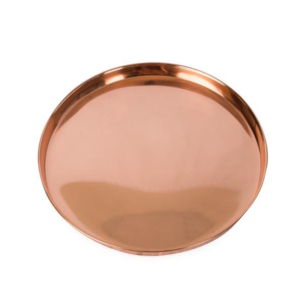 Round Copper Trays for Home Decor - Elegant Handmade Metal Serving Tray for Dining, Coffee Table, or Wall Display - Perfect for Entertaining & Gift Giving