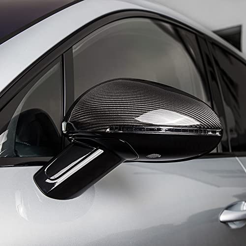 Premium Real Carbon Fiber Side Mirror Covers for 2015-2020 Porsche Macan - Glossy Black Reflective Mirror Caps (2-Piece Set) | Enhance Style & Protection for Luxury SUV Driving