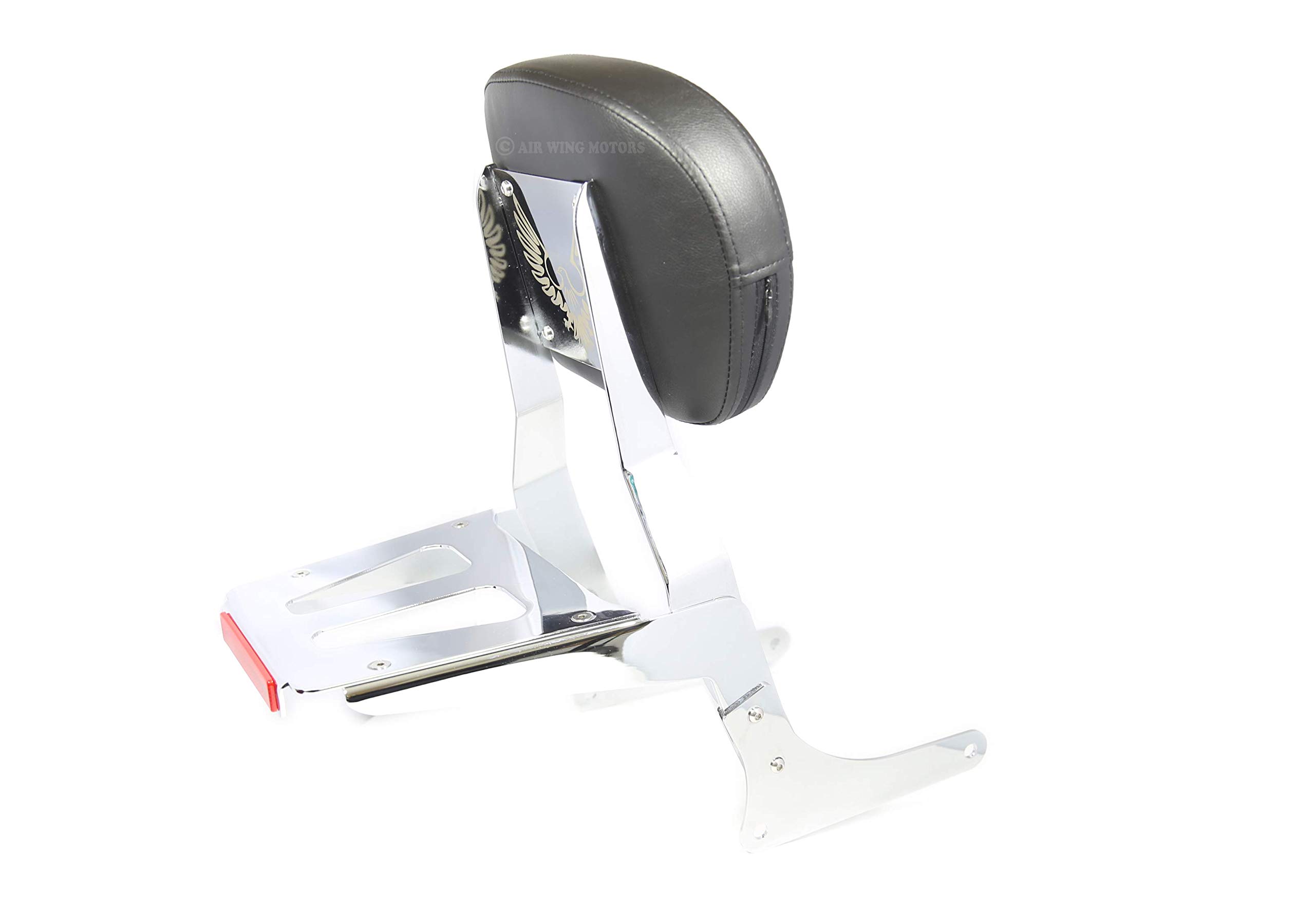 Honda Rebel CMX250 CMX 250 Sissy Bar Backrest (1985-2016) - Passenger Backrest & Luggage Rack with Safety Reflector | Perfect for Long Rides & Touring Accessories