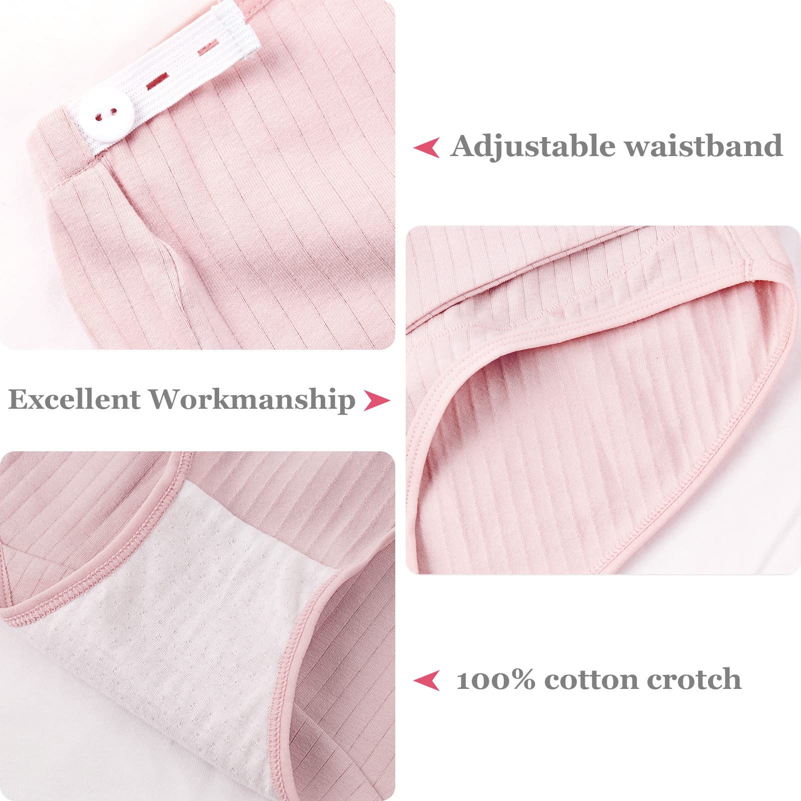 FEOYA Women's Maternity Underwear - Over Bump Cotton Pregnancy Panties, Plus Size High Waist Seamless Briefs (3 Pack) - Comfortable for Sleeping, Daily Wear & Postpartum Recovery