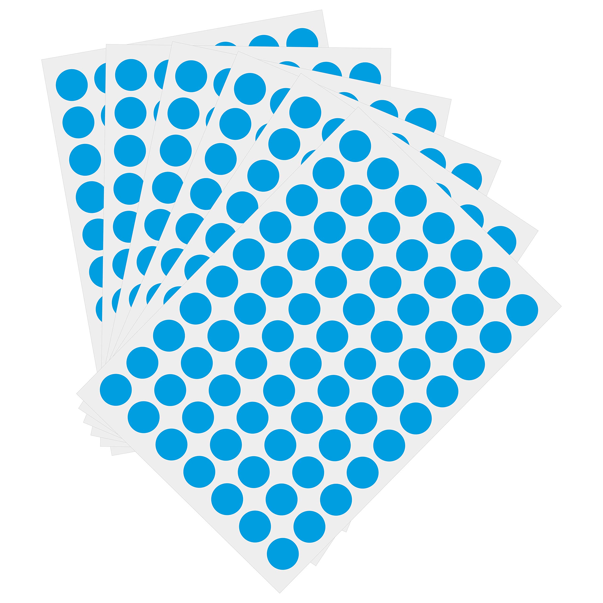 1050 PCS 3/4 Inch Round Color-Code Dot Stickers - Multi-Purpose Color Coded Label Circles for Classroom, Office, Filing & Organization (Blue) - Perfect for Color Coding Files, Books, Inventory & DIY Projects
