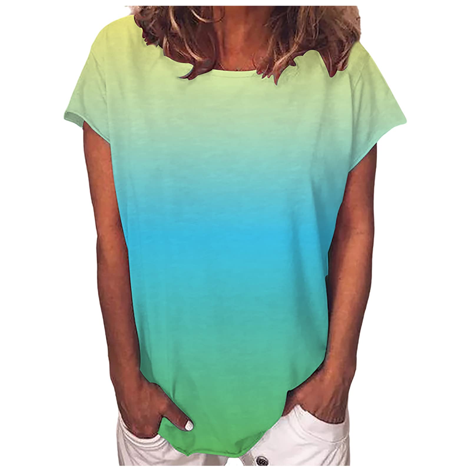 Plus Size Tie Dye Tunic Tops - Summer Fashion Tees for Women | Casual Wear & Outings