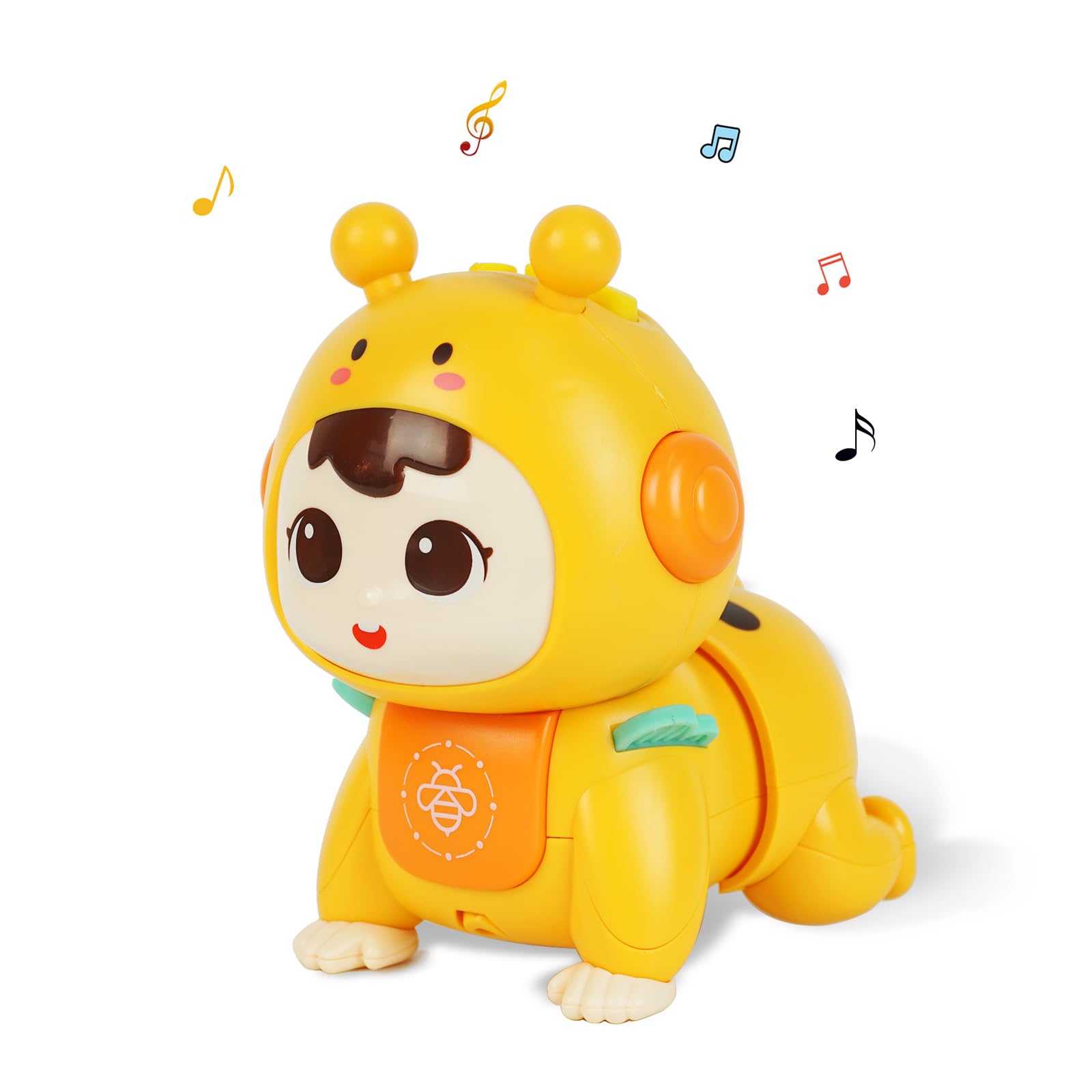 **Best Baby Toys for 1-2 Year Olds – Musical & Light-Up Educational Crawling Toys for Toddlers 18+ Months – Early Learning & Sensory Play (Yellow) – Perfect for Playtime, Gifts & Developmental Milestones**