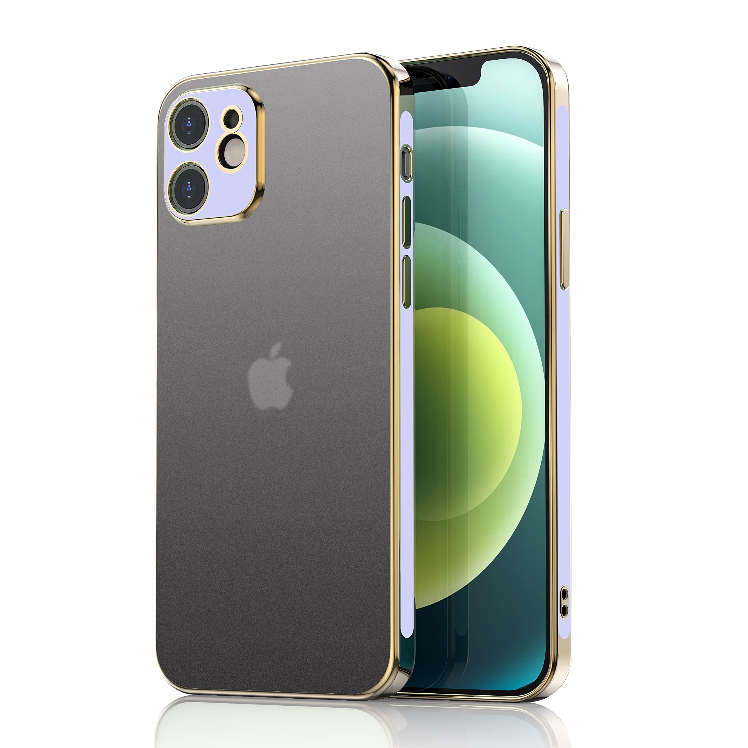 Shockproof Slim Lightweight TPU Case for iPhone 12 (2020) - Durable Protection Cover with Bumper Skin in Light Purple | Perfect for Everyday Use, Travel & Outdoor Activities
