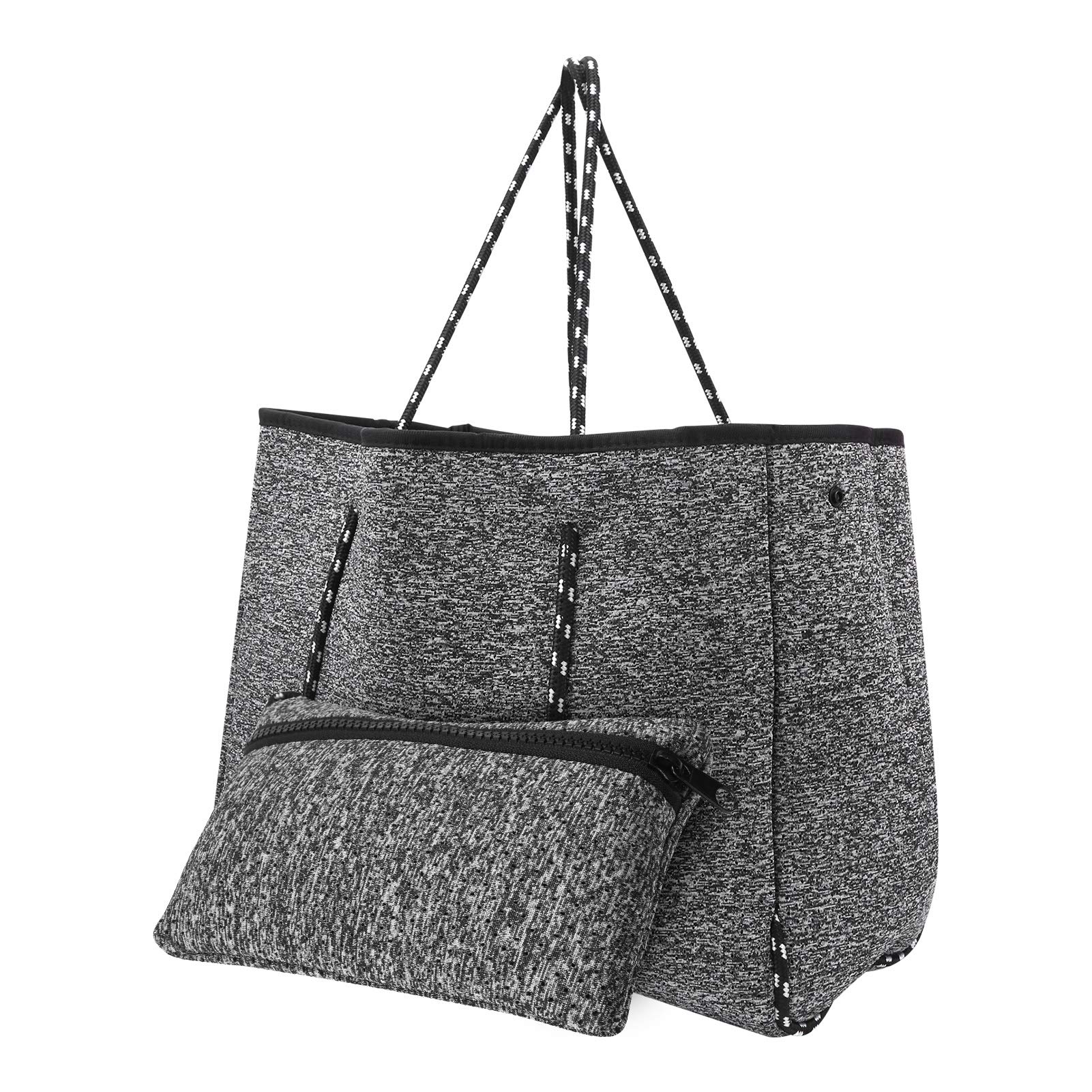 Alomejor Large Neoprene Beach Bag - Breathable Waterproof Tote for Women, Perfect for Pool, Vacation & Outdoor Activities | Casual Ladies Beach Essentials