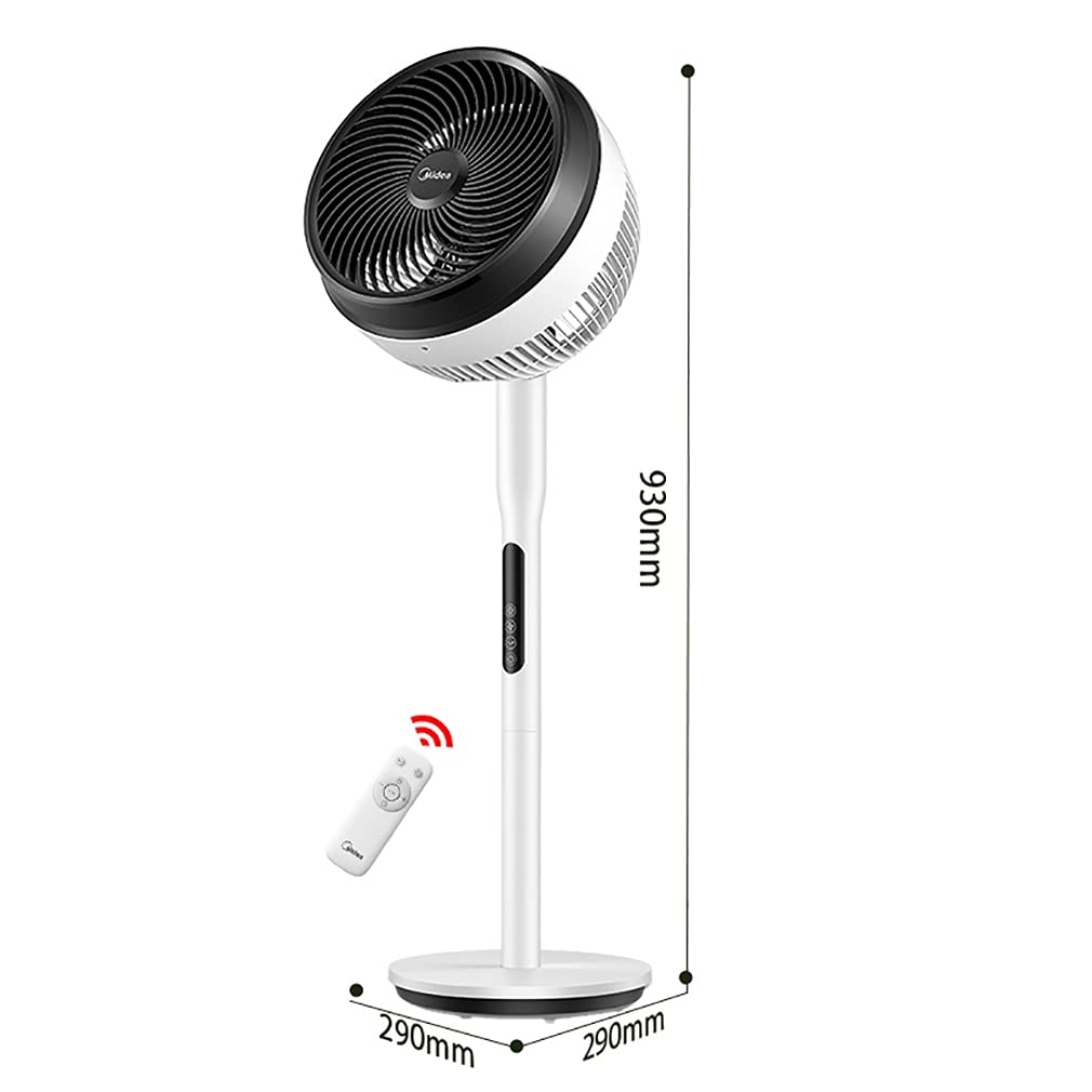 WYH 14-Speed Quiet Standing Pedestal Fan with Remote Control, 3D Oscillation, Adjustable Height & Tilt - Green - Perfect for Bedroom, Office, and Home Cooling