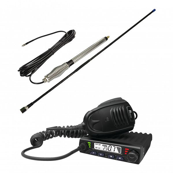 Aerpro AP477EPK 5W Compact UHF CB Radio with Antenna Pack - Portable Two-Way Communication for Trucking, Off-Roading & Emergency Preparedness
