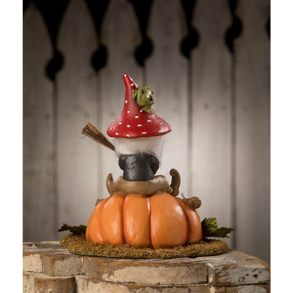 Bethany Lowe Designs Bellamy Troll On Pumpkin - Halloween Decor, Fall Home Decor, Collectible Figurine for Seasonal Displays & Gift Giving