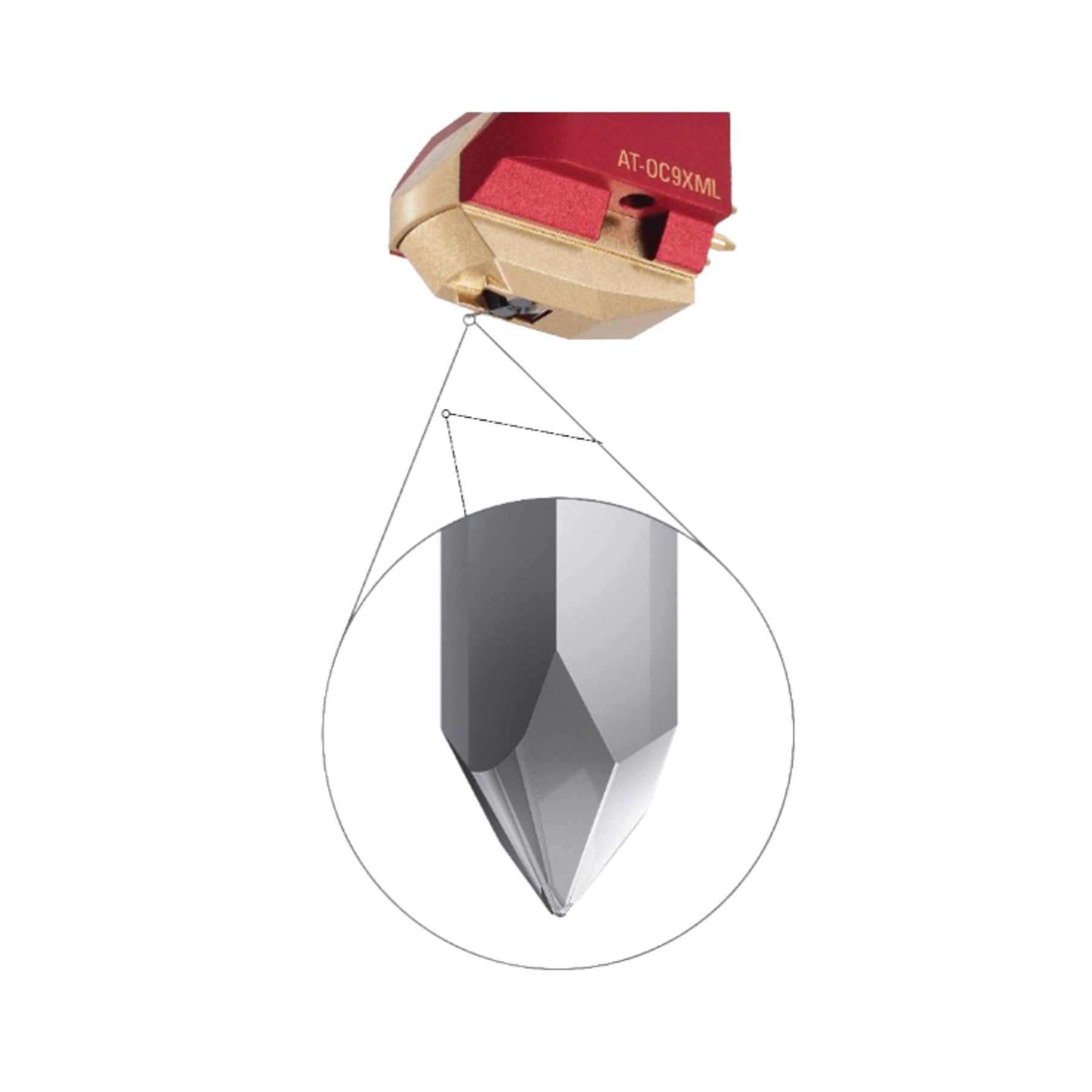 Audio Technica AT OC9XML Moving Magnet Phono Cartridge - High-Fidelity Vinyl Record Player Needle for Audiophiles & Turntables - Perfect for Home Audio & DJ Setups