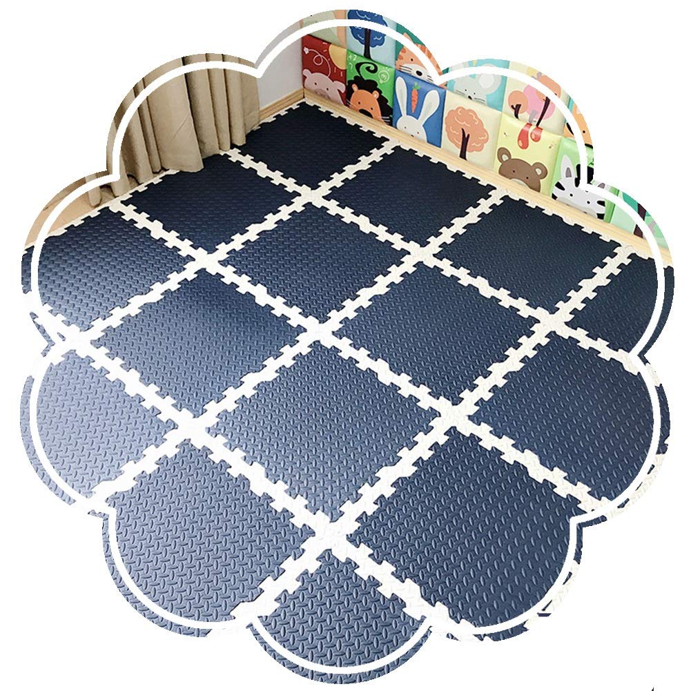 JIAJUAN 16-Piece Kids Foam Play Mat Set - 60x60x2.5cm Interlocking Square Tiles, Thick Non-Slip Puzzle Floor Mats for Toddlers (Multi-Color) - Perfect for Playroom, Nursery, Daycare & Indoor Gym Activities