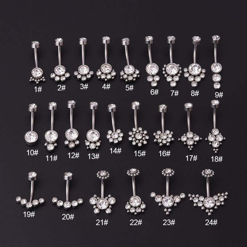 14G Dainty Belly Button Ring - Elegant Navel Piercing Jewelry for Women | Hypoallergenic Surgical Steel Body Jewelry | Perfect for Everyday Wear, Beach Outfits & Special Occasions