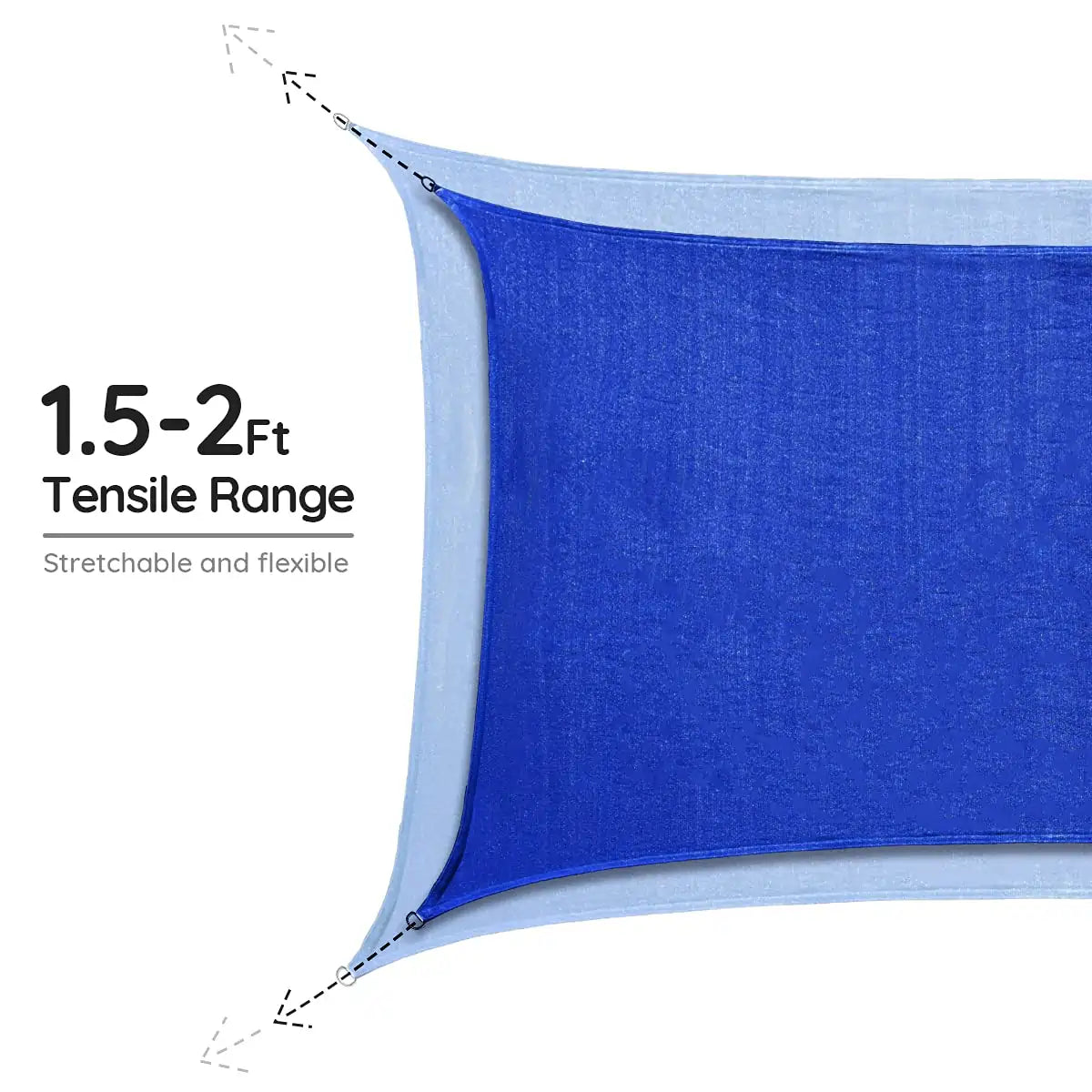 26' x 20' Rectangle Sun Shade Sail - UV Protection Outdoor Canopy for Patio, Garden, Pool & Backyard - Waterproof & Durable Shade Cloth for Sun Shelter