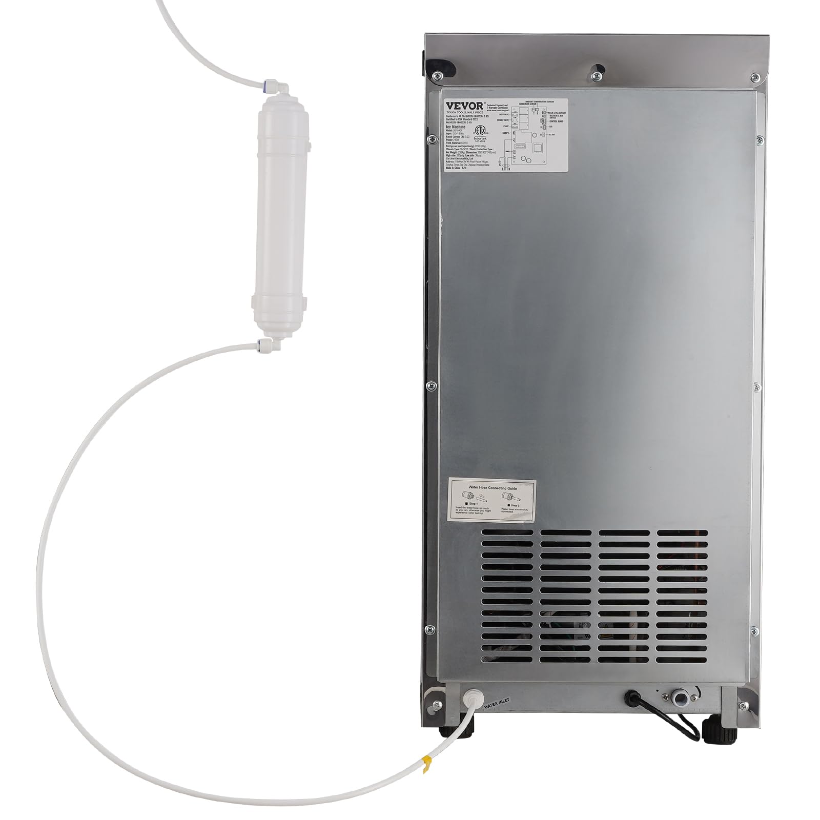VEVOR Commercial Ice Maker Machine 100LBS/24H with 28LBS Storage - Fast 40 Ice Cubes in 12-15 Mins - Perfect for Bars, Restaurants, Home & Office Use - Countertop Ice Machine for Cocktails, Beverages & Food Display
