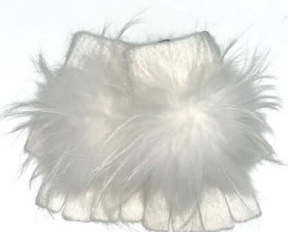 Angora Pom Handwarmer - Soft & Warm Winter Hand Warmers for Women & Men - Cozy Knit Gloves for Cold Weather, Outdoor Activities & Gifts
