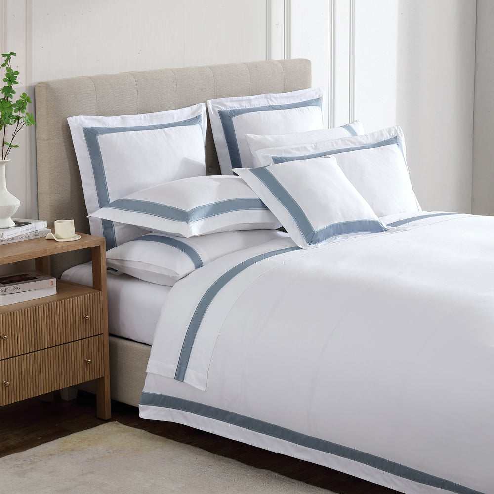 Luxury Bentley Denim Quilt Cover Set - Super King Size Bedding for Master Bedroom | Soft & Breathable Cotton Blend | Perfect for Upscale Home Decor & Hotel Style Bedrooms