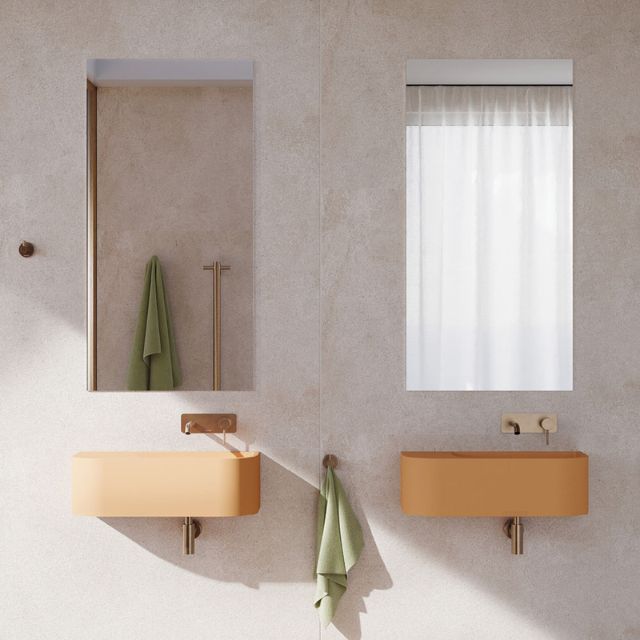 Fienza Blanca Modern Concrete Wall-Mounted Basin Sink 25.6
