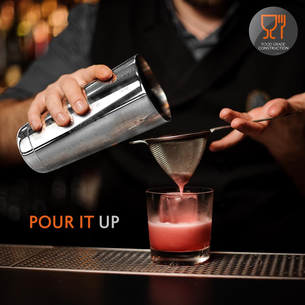 15-Piece Professional Bartender Kit - Stainless Steel Cocktail Mixing Set for Home Bar & Parties | Includes Shaker, Jigger, Strainer & More | Perfect for Mojitos, Margaritas & Craft Cocktails