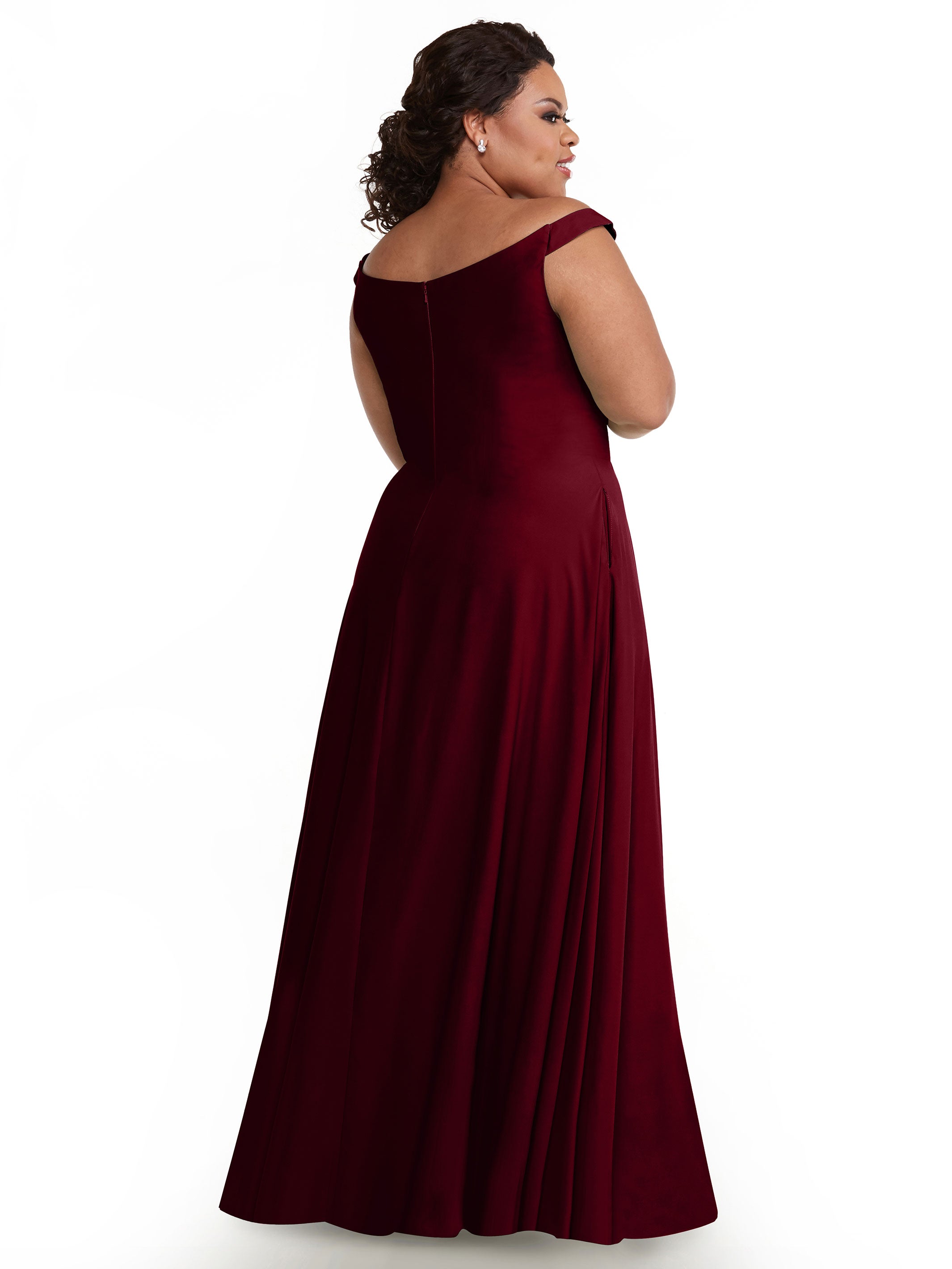 83005 Off The Shoulder Stretch Chiffon A-Line Bridesmaid Dress - Elegant Wedding Party Gown for Formal Occasions, Prom & Special Events