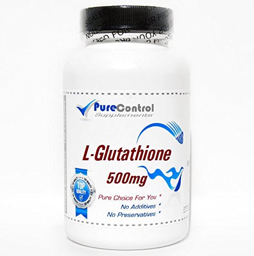 PureControl Supplements L-Glutathione 500mg - 100 Capsules | Antioxidant Support for Skin Whitening, Detox & Immune Boost | Perfect for Daily Wellness & Anti-Aging Routine