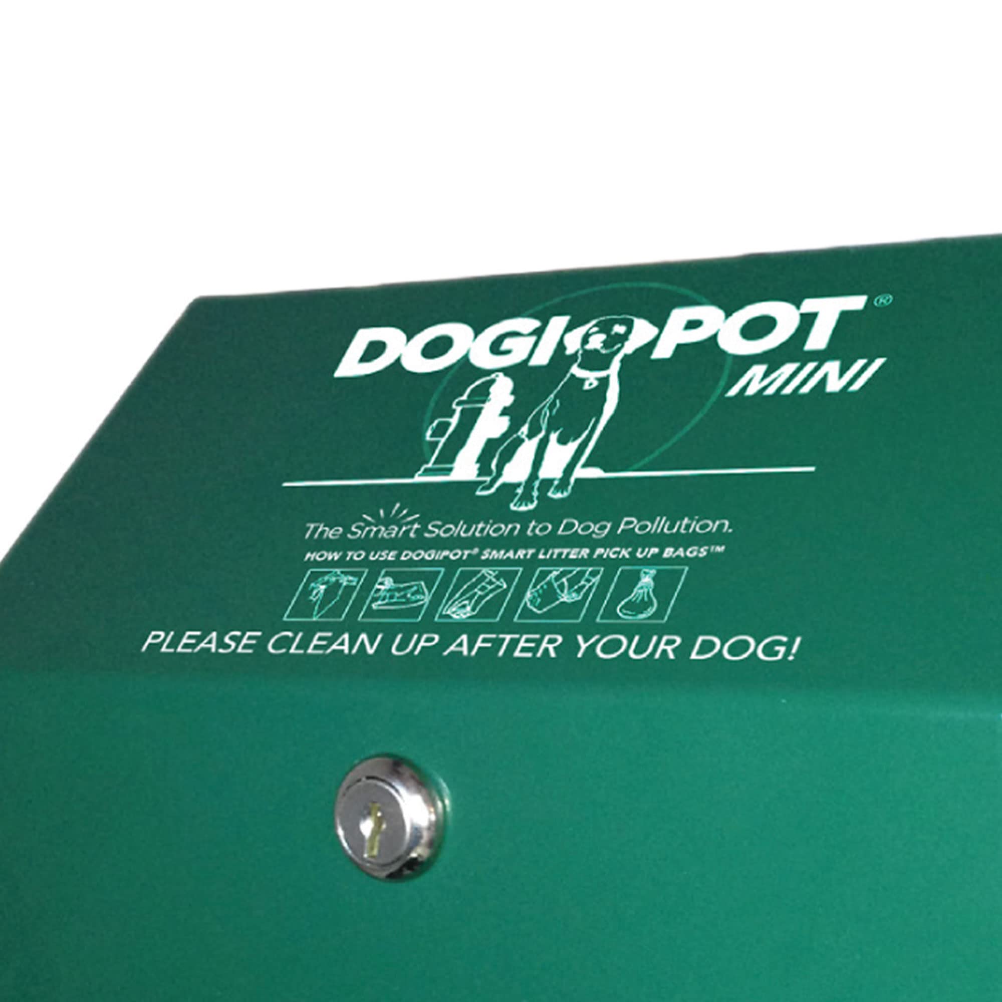 Dogipot 1002M-2 Mini Junior Dog Waste Bag Dispenser with 400 Poop Bags - Green | Portable Pet Cleanup Solution for Walks, Parks & Backyards