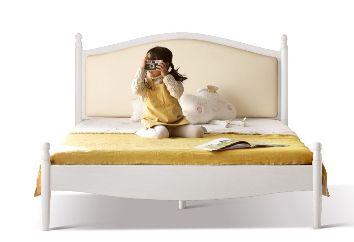 Solid Wood Princess Bed - Beech & Oak Wooden Toddler Bed for Girls - Perfect for Kids' Bedrooms, Nursery, and Playroom Decor