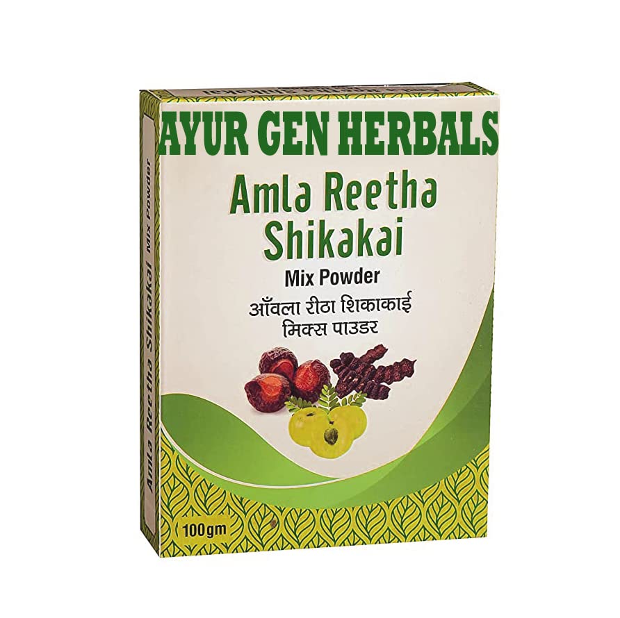 100% Natural Dry Amla Powder, Reetha Powder & Shikakai Powder - 100G Organic Hair Care Trio for Stronger, Shinier Hair | Ayurvedic Treatment for Hair Growth, Dandruff & Scalp Health | Perfect for DIY Hair Masks & Natural Shampoos