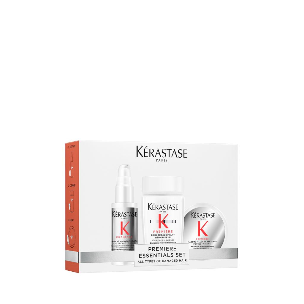 Kerastase Premiere Essentials Travel Set - Luxury Hair Care Kit for Shine & Repair | Perfect for Vacation, Gym & On-the-Go Use